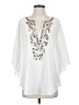 Chico's 100% Polyester Ivory 3/4 Sleeve Blouse Size S - photo 1