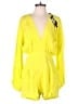 Motel 100% Viscose Solid Yellow Romper Size M - photo 1
