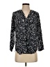 Amour Vert 100% Silk Animal Print Black 3/4 Sleeve Silk Top Size S - photo 1
