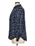 J.Crew 100% Viscose Animal Print Blue Long Sleeve Blouse Size XL - photo 5