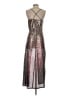 Venus 100% Polyester Metallic Silver Cocktail Dress Size XS - photo 2