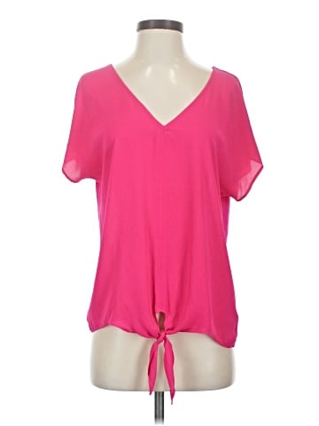 INC International Concepts Short Sleeve Blouse (view 1)