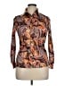 Unbranded 100% Polyester Paisley Orange Long Sleeve Blouse Size 15 - 16 - photo 1