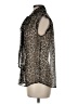 French Connection 100% Polyester Animal Print Black Sleeveless Blouse Size 6 - photo 5
