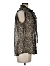 French Connection 100% Polyester Animal Print Black Sleeveless Blouse Size 6 - photo 4