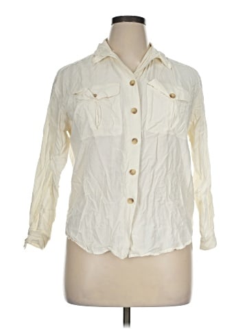 Liz Claiborne Collection 3/4 Sleeve Button-Down Shirt (view 1)