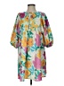 Unbranded 100% Polyester Tropical Yellow Casual Dress Size S - photo 1