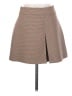 Zara 100% Polyester Houndstooth Brown Casual Skirt Size S - photo 1