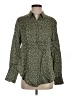 Theory 100% Viscose Print Green Long Sleeve Button-Down Shirt Size S - photo 1