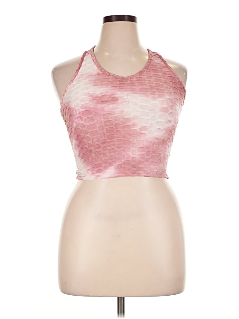 Pre-owned Assorted Brands Tank Top Pink Halter Neckline Tops