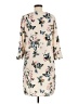 H&M 100% Polyester Floral Ivory Casual Dress Size 8 - photo 2