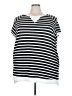 emerald Stripes Black Sleeveless T-Shirt Size 3X - photo 1