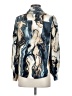 Shein 100% Polyester Print Blue Long Sleeve Blouse Size 4 - photo 2