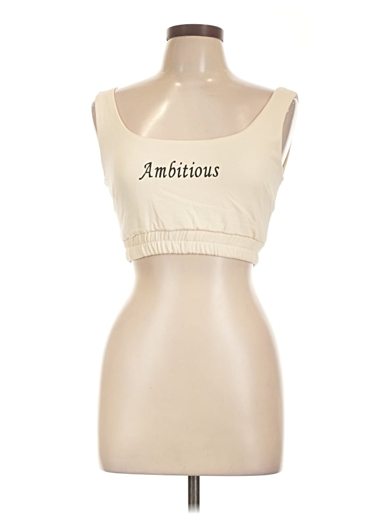 Pre-owned Unbranded Tank Top Tan Strapless Neckline Tops