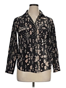 L'Agence Long Sleeve Silk Top (view 1)