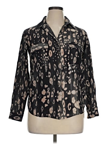 L'Agence Long Sleeve Silk Top (view 1)