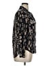 L'Agence 100% Silk Animal Print Black Long Sleeve Silk Top Size XL (4) - photo 4
