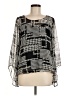 Quintessential 100% Polyester Black 3/4 Sleeve Blouse Size M - photo 1