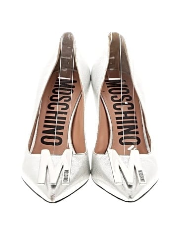 Moschino  Logo Monogram Leather Pumps (view 2)