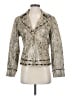 Pamela McCoy 100% Leather Metallic Ivory Blazer Size XS - photo 1