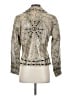 Pamela McCoy 100% Leather Metallic Ivory Blazer Size XS - photo 2