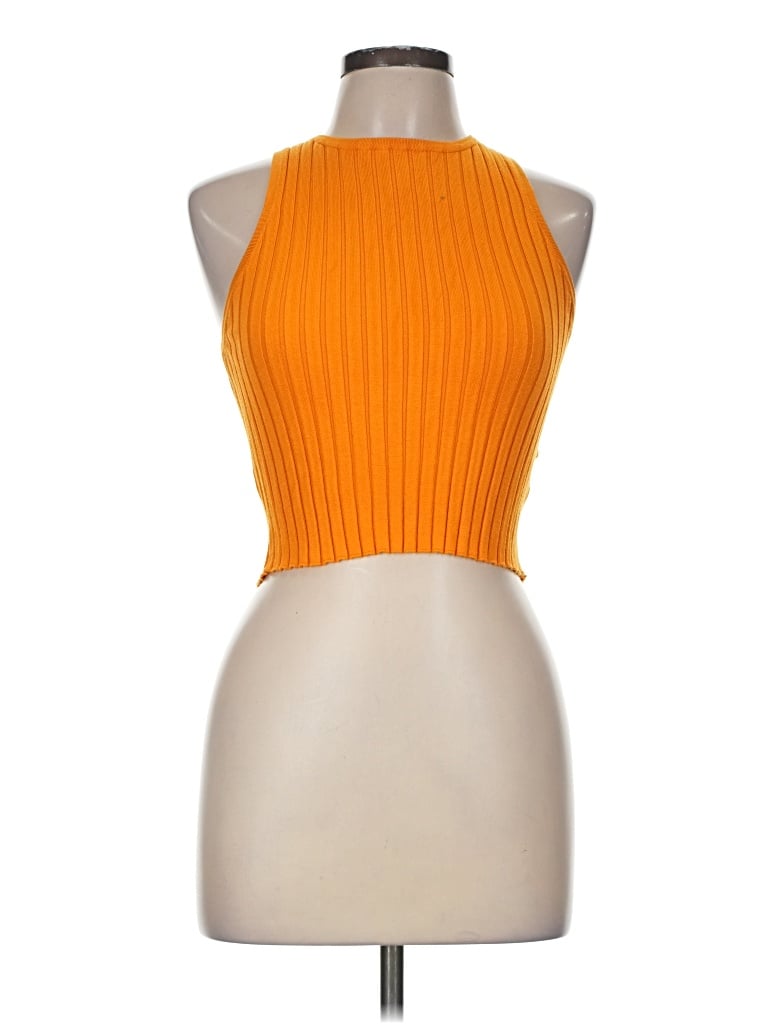 Pre-owned Divided By H&m Sweater Vest In Orange