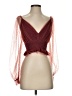 By Anthropologie Burgundy 3/4 Sleeve Blouse Size XXS (petite) - photo 1
