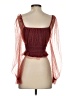 By Anthropologie Burgundy 3/4 Sleeve Blouse Size XXS (petite) - photo 2