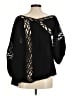 Reiss Black 3/4 Sleeve Blouse Size 8 - photo 2