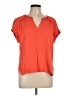 Rose + Olive Orange Short Sleeve Blouse Size L - photo 1