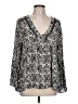 Eri + Ali 100% Rayon Gray 3/4 Sleeve Blouse Size L - photo 1