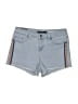 Black Heart Stripes Blue Denim Shorts Size 7 - photo 1