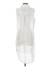 Neiman Marcus Ivory Sleeveless Button-Down Shirt Size S - photo 2