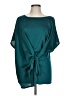 Lane Bryant 100% Polyester Teal Short Sleeve Blouse Size 18 - 20 Plus - photo 1
