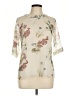 River Island 100% Polyester Floral Ivory 3/4 Sleeve Blouse Size 10 - photo 1