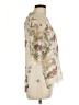 River Island 100% Polyester Floral Ivory 3/4 Sleeve Blouse Size 10 - photo 4