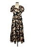 Blu Pepper 100% Polyester Floral Black Casual Dress Size L - photo 1