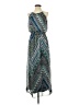 En Focus Studio 100% Polyester Paisley Teal Blue Casual Dress Size 4 - photo 1