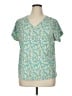 J.Jill Teal Short Sleeve Blouse Size XL - photo 1