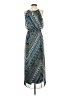 En Focus Studio 100% Polyester Paisley Teal Blue Casual Dress Size 4 - photo 2