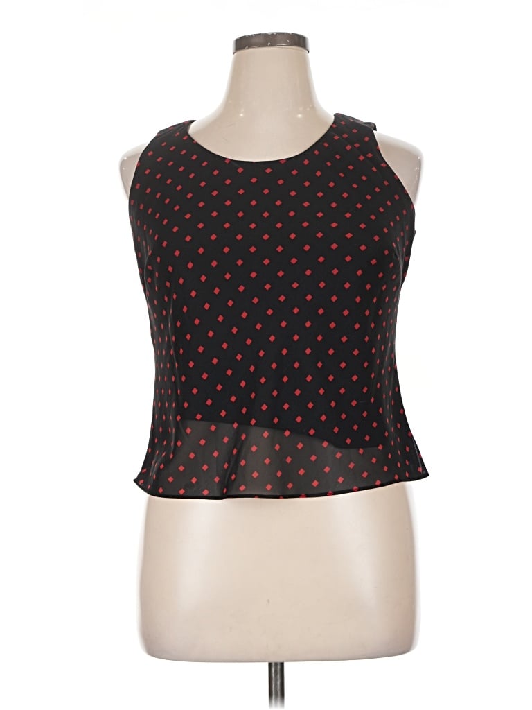 Pre-owned Assorted Brands Sleeveless Top Black Halter Neckline Tops