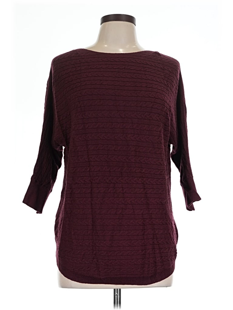 Pre-owned Market & Spruce Pullover Sweater In Burgundy