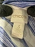 Chico's 100% Rayon Stripes Blue Long Sleeve Button-Down Shirt Size XL (3) - photo 7