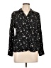 Rails 100% Viscose Rayon Stars Black 3/4 Sleeve Blouse Size L - photo 1