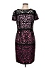 Shani 100% Polyester Hearts Pink Cocktail Dress Size 10 - photo 1