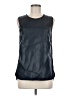 Vince. 100% Leather Black Sleeveless Top Size 6 - photo 1