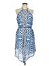 Mossimo 100% Polyester Print Blue Casual Dress Size L - photo 1
