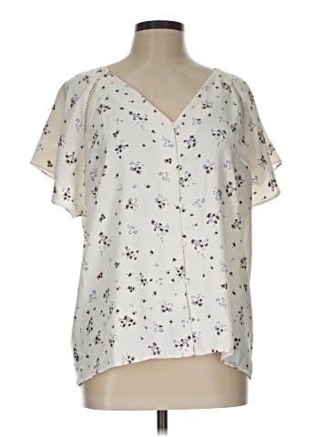 Ann Taylor Short Sleeve Blouse (view 1)