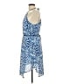 Mossimo 100% Polyester Print Blue Casual Dress Size L - photo 5