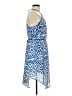 Mossimo 100% Polyester Print Blue Casual Dress Size L - photo 4